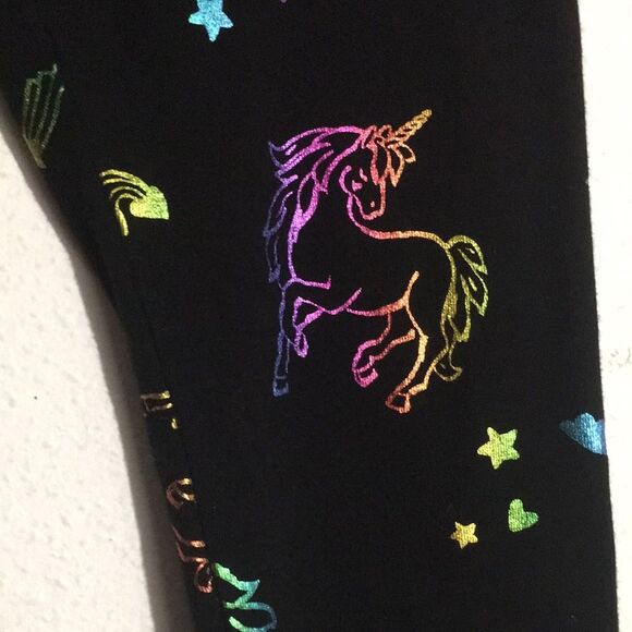 Wonder Nation Rainbow Unicorn Leggings: Size M (7/8) - Picture 3 of 5